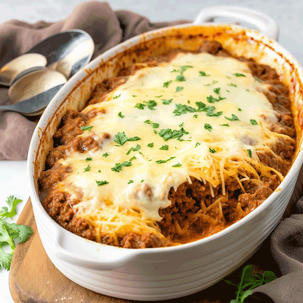 Keto Spaghetti Squash Bolognese Casserole