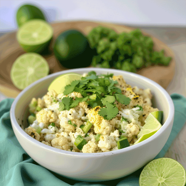 Avocado Cilantro Lime Cauliflower Rice