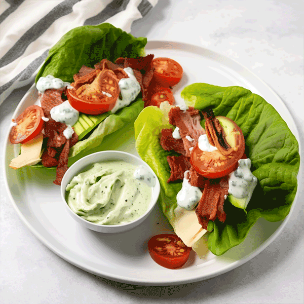 Keto Avocado BLT Lettuce Wraps